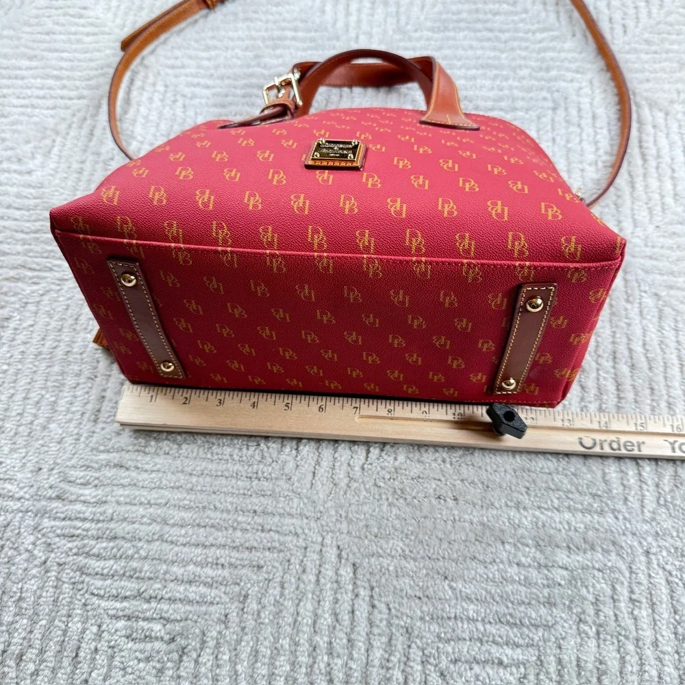 Dooney & Bourke Satchel Bag Women's Gretta Small Audrey Red Monogram Crossbody